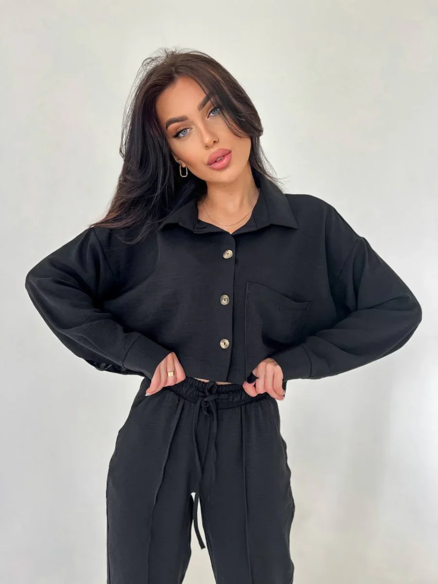 Pantalone nero basico - immagine 8