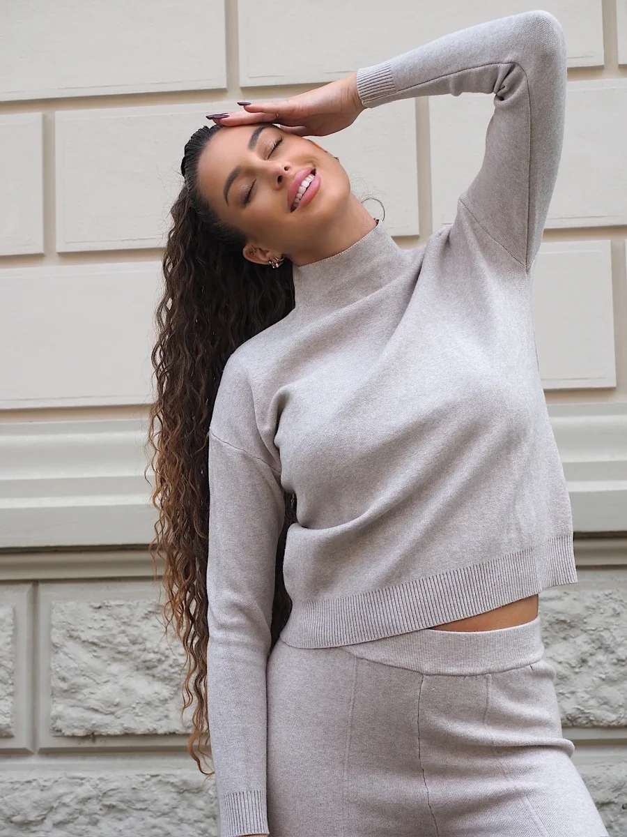 Coda extra long 90cm Riccia con Coulisse castano degradè #T1B/27 - immagine 6