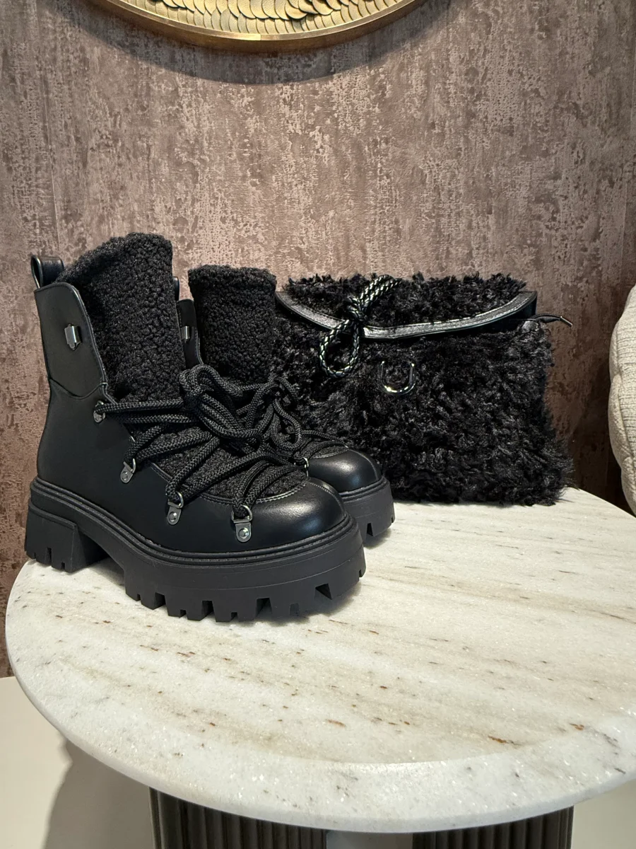 Anfibi con pelliccia interna – Bianco & Nero - immagine 5