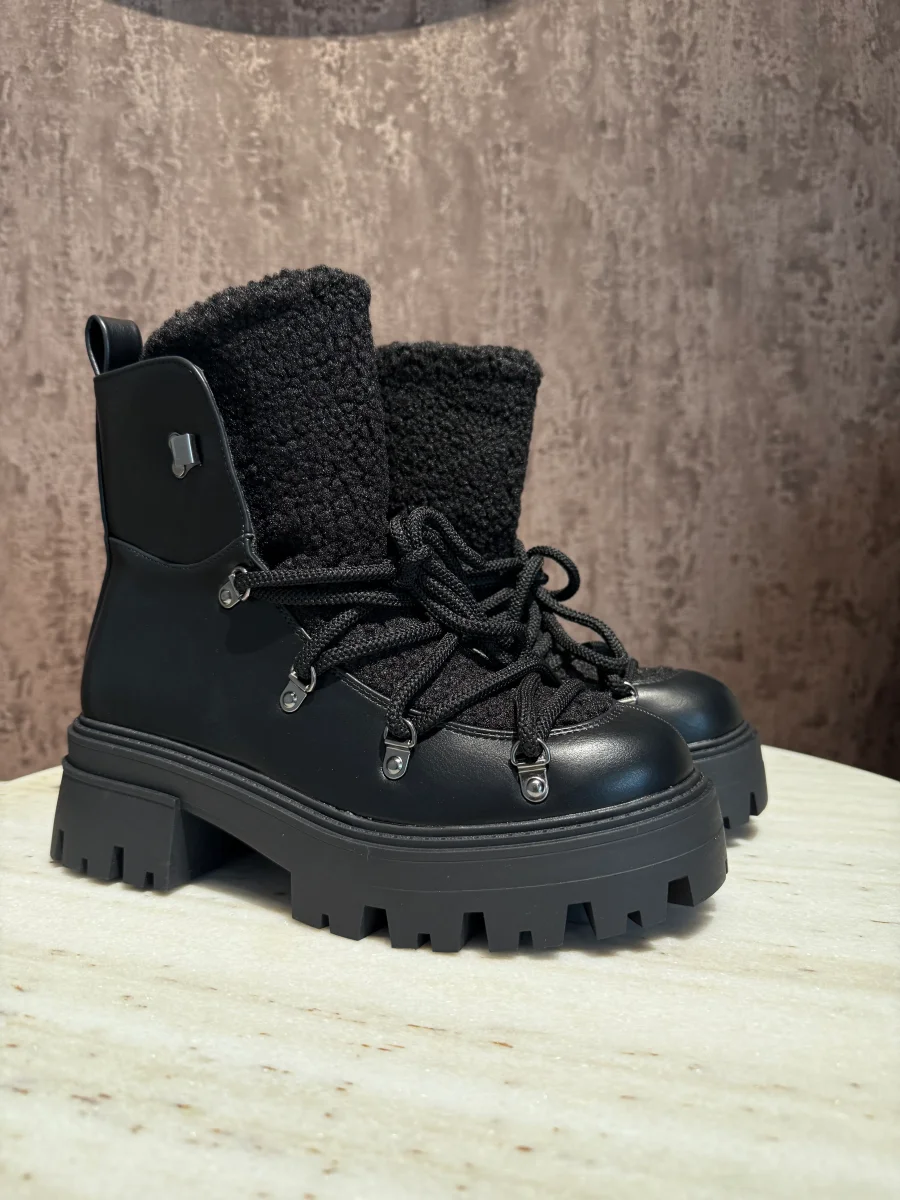 Anfibi con pelliccia interna – Bianco & Nero - immagine 3