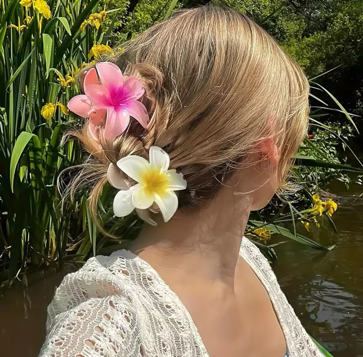 Mollettone per capelli a forma di fiore - immagine 3