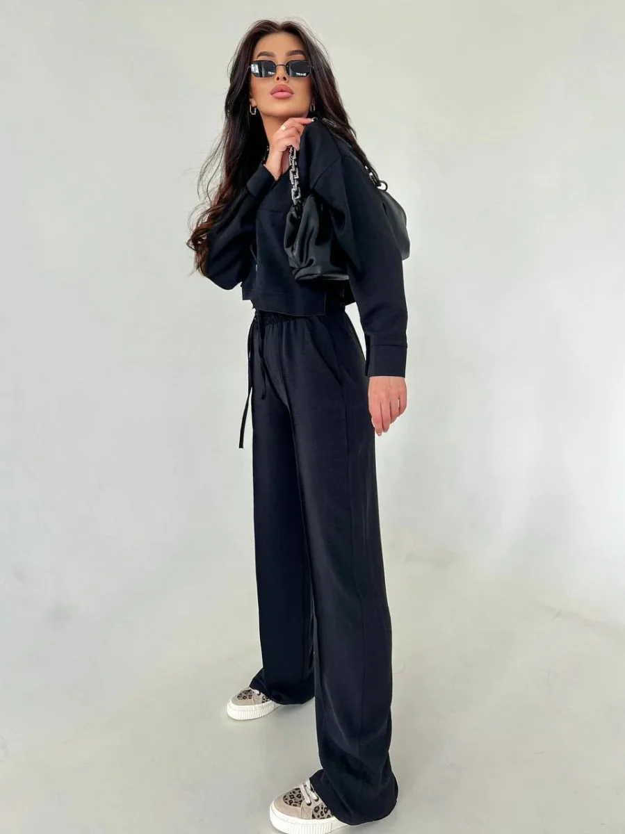 Pantalone nero basico - immagine 9