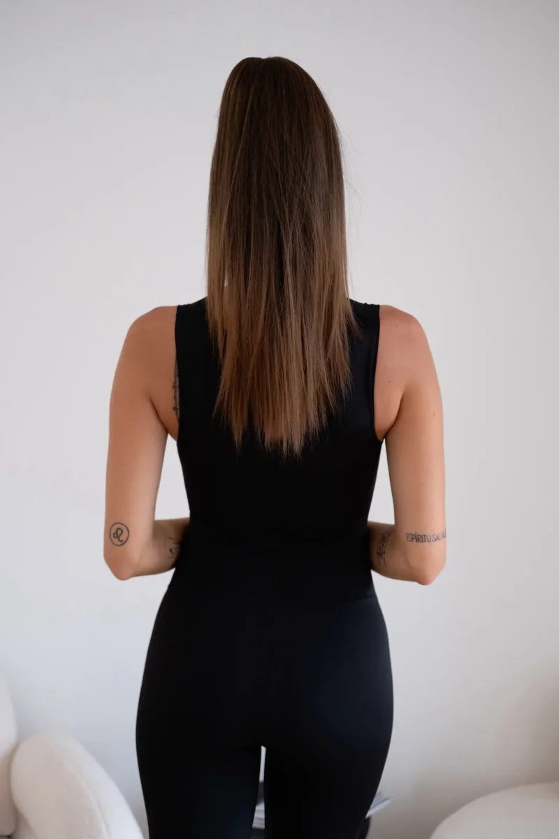 Coda #t1b/30 liscia 50cm con Coulisse castano Degradè - immagine 6