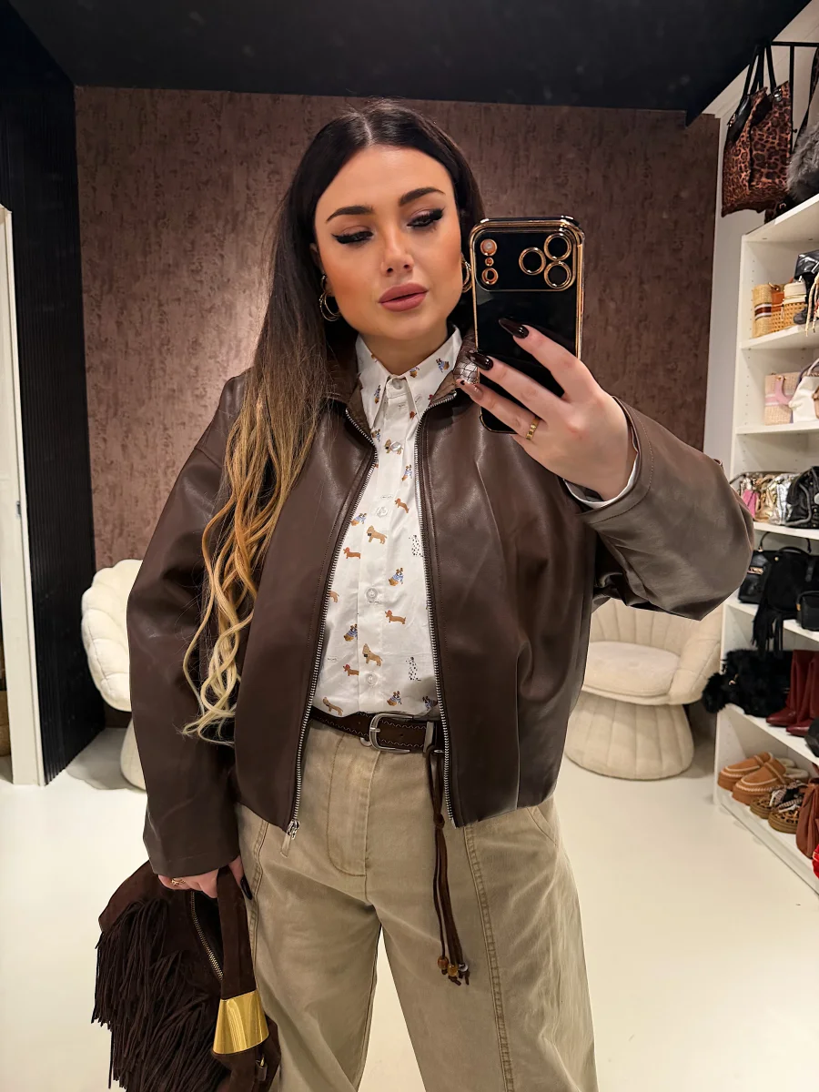 Giacca Leather Brown - immagine 4