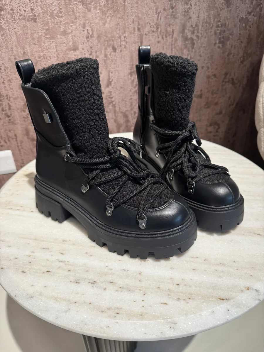 Anfibi con pelliccia interna – Bianco & Nero - immagine 4