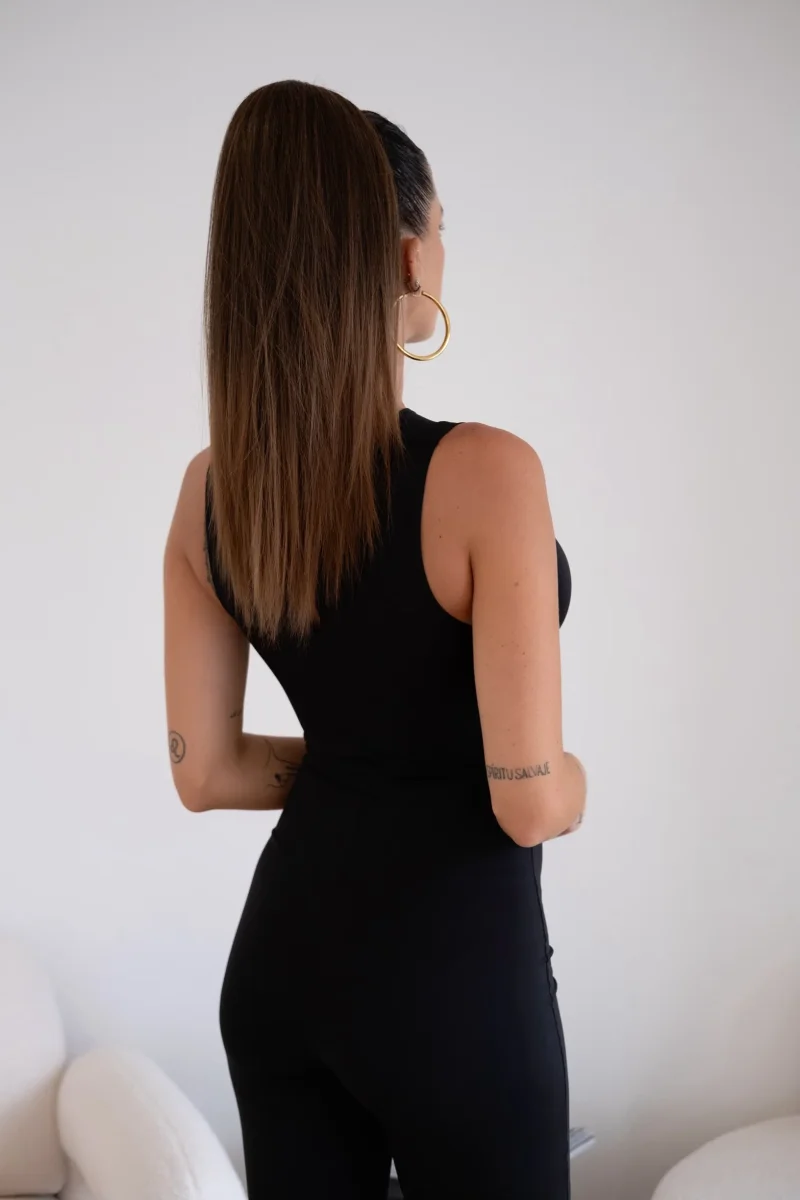 Coda #t1b/30 liscia 50cm con Coulisse castano Degradè - immagine 3