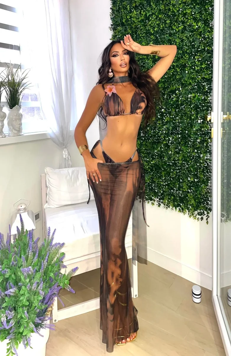 Bikini flower mirage con gonna - immagine 2