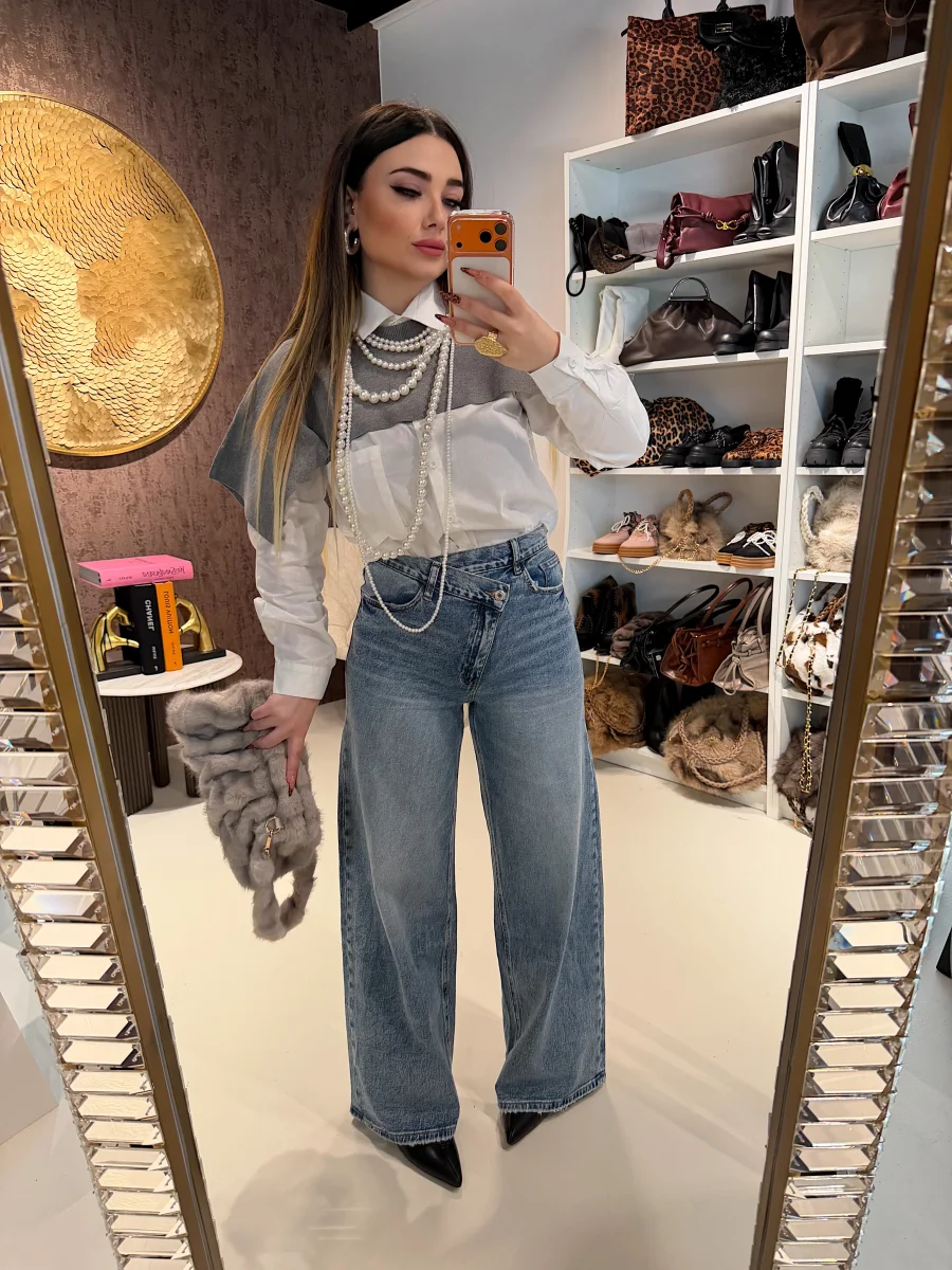 Camicia Layered Chic con maglioncino integrato - immagine 3