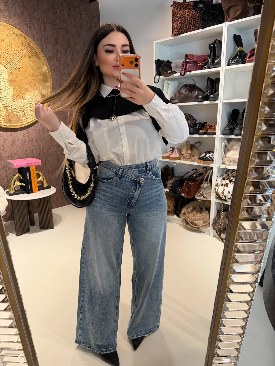 Camicia Layered Chic con maglioncino integrato - immagine 8