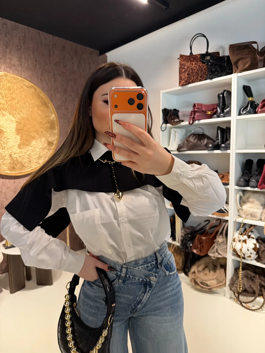 Camicia Layered Chic con maglioncino integrato - immagine 9