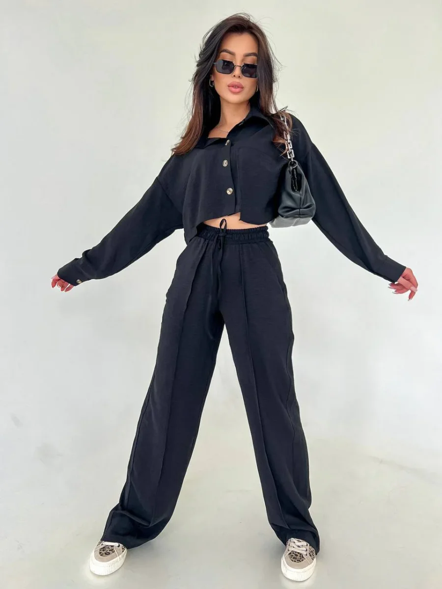 Pantalone nero basico - immagine 4