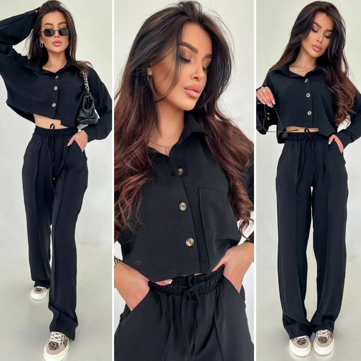 Pantalone nero basico - immagine 2