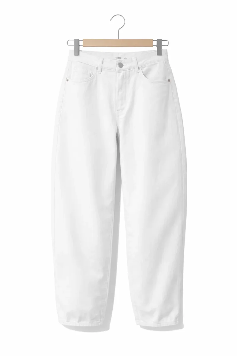 Jeans balloon bianco - immagine 3