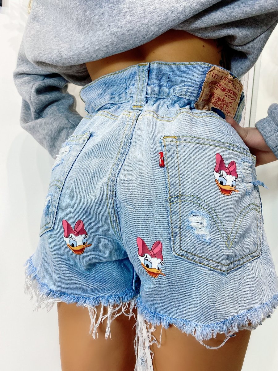 Short Levi’s Vintage con stampa Paperina bagno chiaro